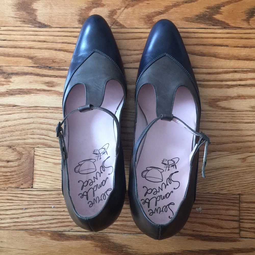 Blue & Grey Fluevog Sencha Shoes